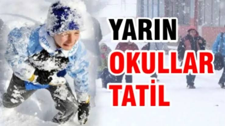 Kelkit'te Yarın Okullar Tatil